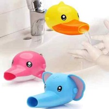 New -Faucet Extender Kids Hand Washing Bathroom Sink Accessories -- Duck