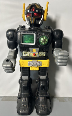 HAP-P-KID TOY 1996 ROBOT 15'' TALL / LIGHTS/SOUND & TALKS TURBO FIGHTER - !WORKS!
