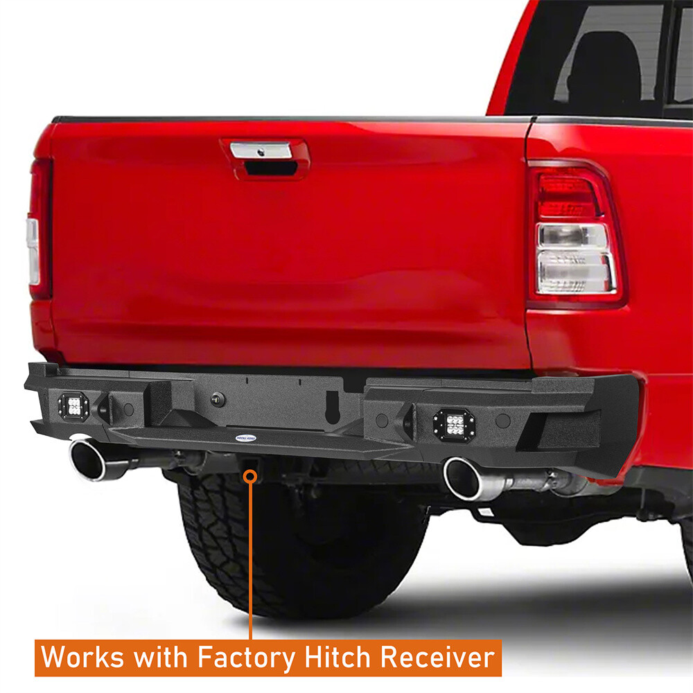 Hooke Road Rear Bumper For Dodge Ram 1500 2019 2020 2021 2022 2023 2024 2025