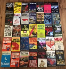 Mix Lot Of 10 Suspense Crime Mystery Thriller Fiction Paperback Books Random