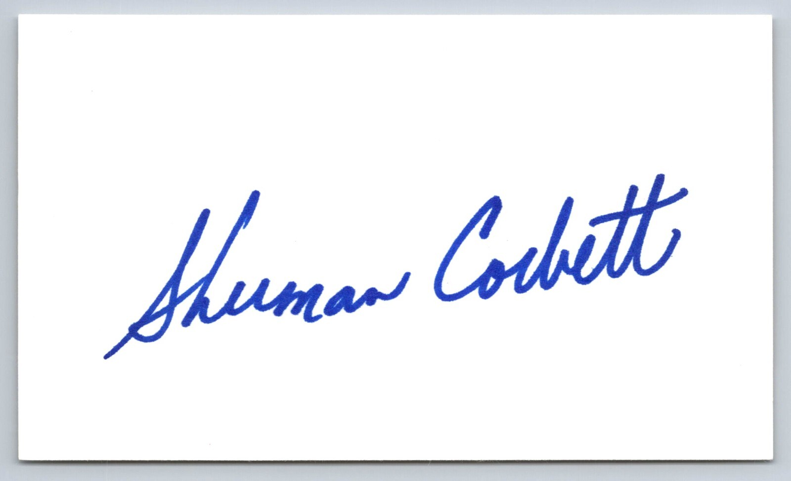 Sherman Corbett signed Index Card - Baseball - California Angels