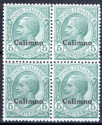Aegean colonies calino 1912 quartina 5 cents n.2 g.i mnh**