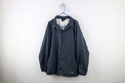 Vtg Dickies Mens XL Thrashed Spell Out Lined Coaches Coach Windbreaker Jacket