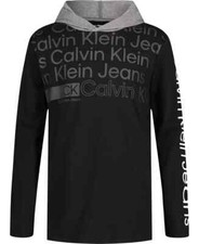 Calvin Klein Big Boys Rise Up Long Sleeve Graphic Hoodie 10-12 M NWT