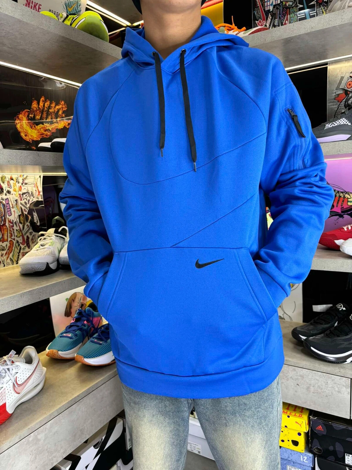 Nike SIZE M Hoodie Sweatshirt Therma-FIT DQ5401-480 Pullover Fleece Lined Men's