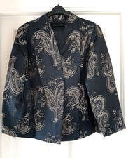 Vintage Wardrobe Lined Jacket Midnight Blue & Silver 22 New In Cover Never Worn