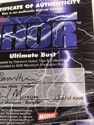 Ultimate Thor Mini Bust - Diamond Select 2003 - 1521/4000 Leggi - Foto 15 di 15
