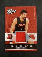 2010-11  Certified Andrea Bargnani Red Game Worn Patch 007/249 JERSEY NUMBER 