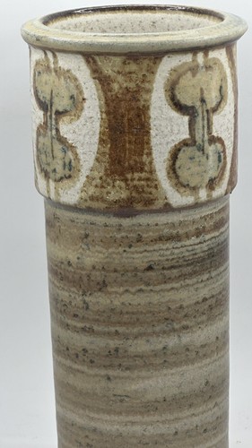 Vintage MCM Soholm Stentoj Bornholm Denmark Danish Stoneware Pottery Tall Vase - Picture 4 of 10