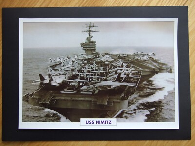   NAVAL PRINT - USS NIMITZ (1972) ATOMBETRIEBENER FLUGZEUGTRÄGER
