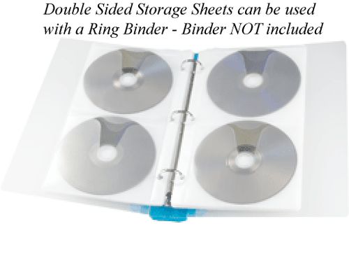 MAX Deluxe CD Ring Binder Storage Sheets, Holds 4 CDs, Pack of 10 (holds 40 cd) - Picture 3 of 3