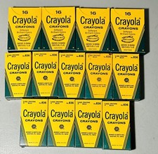 Huge Lot-14 Vintage Crayola 836 Crayons 16 12 CT Boxes Different Colors New