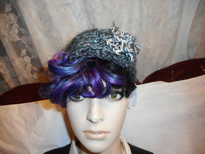 D&YOU Black Multi Knit Female Headwrap SIZE ONE SIZE