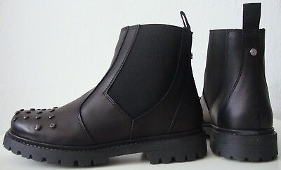 Diesel Biker Boots Damen Stiefelette Leder Schuhe Shoes Nieten Black Gr 36 Neu Ebay