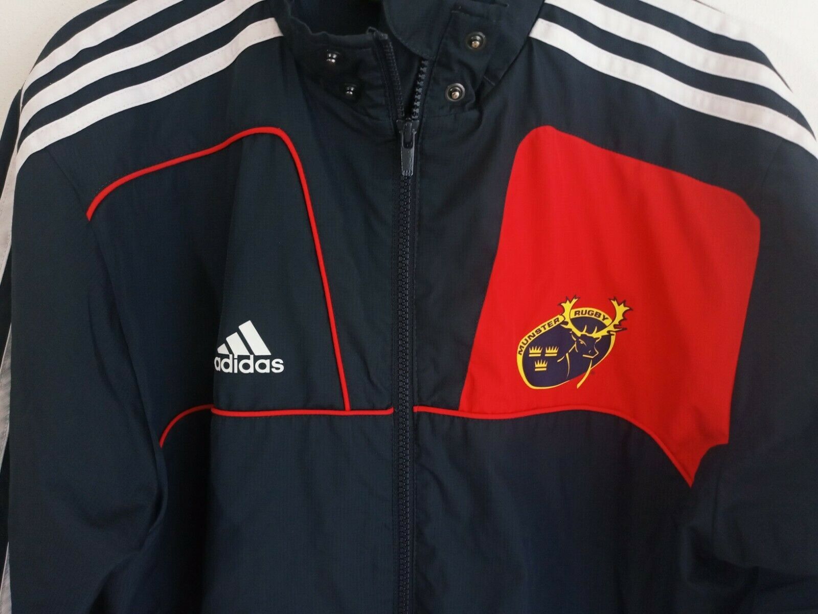 Munster Rugby Padded Jacket 2010 (M Youths) Adidas Track Top Shirt Noir