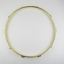 1PC NEW 14" Snare Drum Hoop 10 Lug 2.3mm BRASS TOP Batter Side Triple Flange