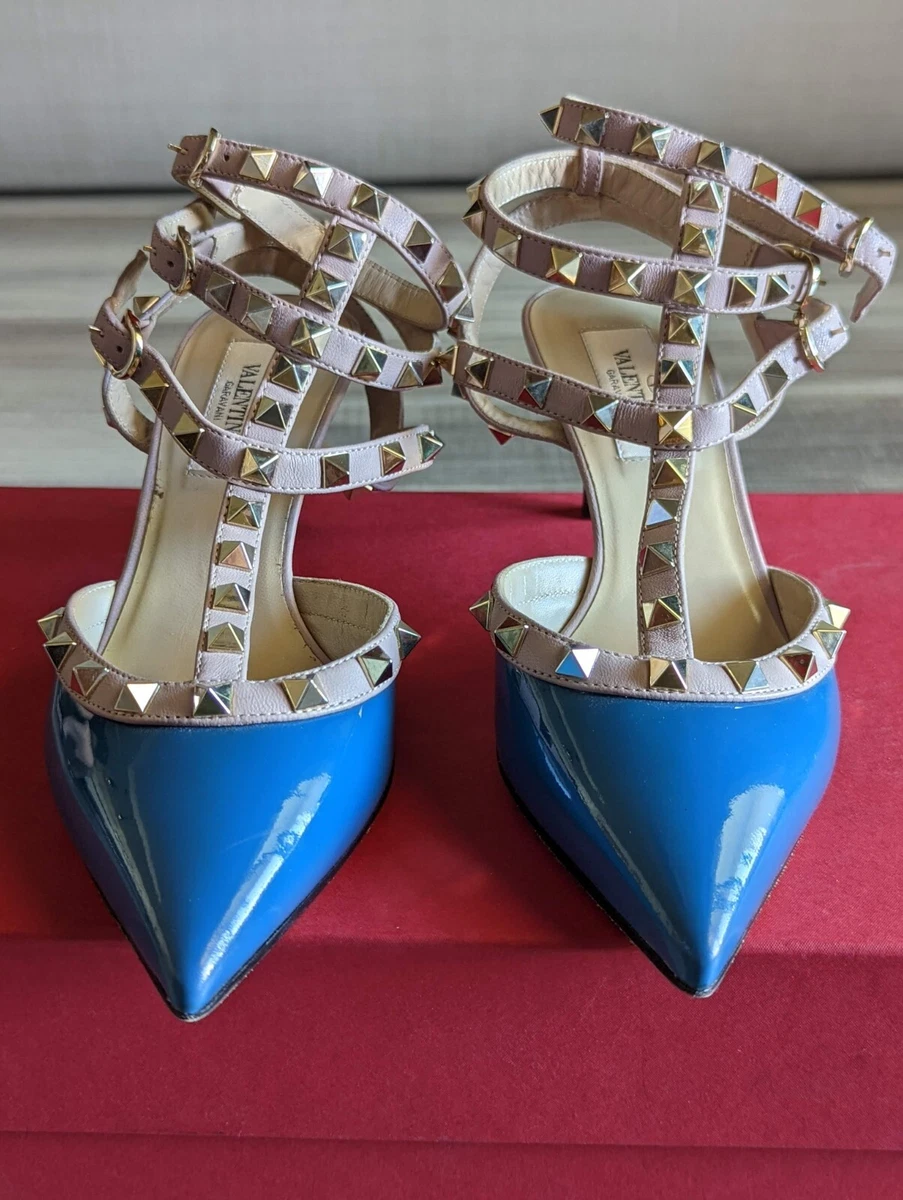 Valentino Caged 65 Patent Ankle Strap Pump - Women&#039;s Size 5.5 - eBay