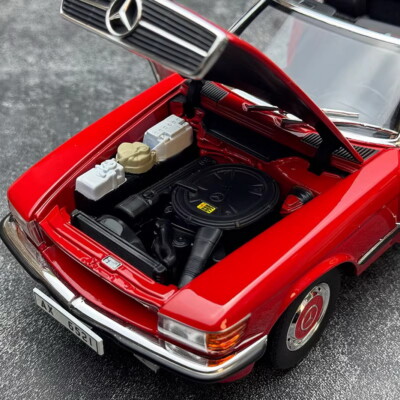 Norev 1/18 Scale Mercedes-Benz 350SL Red Diecast Car Model Toy