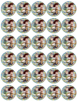 30x Toy Story Woody Buzz Kuchentopper Essbar Wafer Papier Fairy Kuchendekoration - Bild 1 von 2