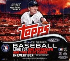 2014 TOPPS UPDATE SERIES BASEBALL JUMBO HTA 6 BOX CASE BLOWOUT CARDS