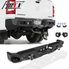 For 2019 2020 2021 2022 2023 2024 Dodge Ram 2500 Steel Rear Bumper w/2*D-Rings