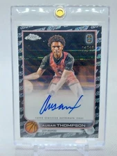 2022-23 TOPPS CHROME AUSAR THOMPSON OVERTIME OTE #CA-AUT2 /10 AUTO ON CARD 2/10