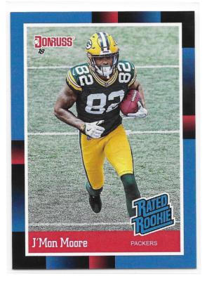 2018 Panini Instant NFL J'Mon Moore 1988 Rated Rookies Retro Rookie Card SP
