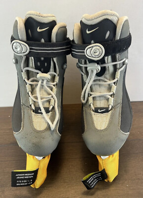 Nike N-Dorfin Flexposite 6079128 Ice Hockey Skates Black/Gray/Silver Youth 5 M