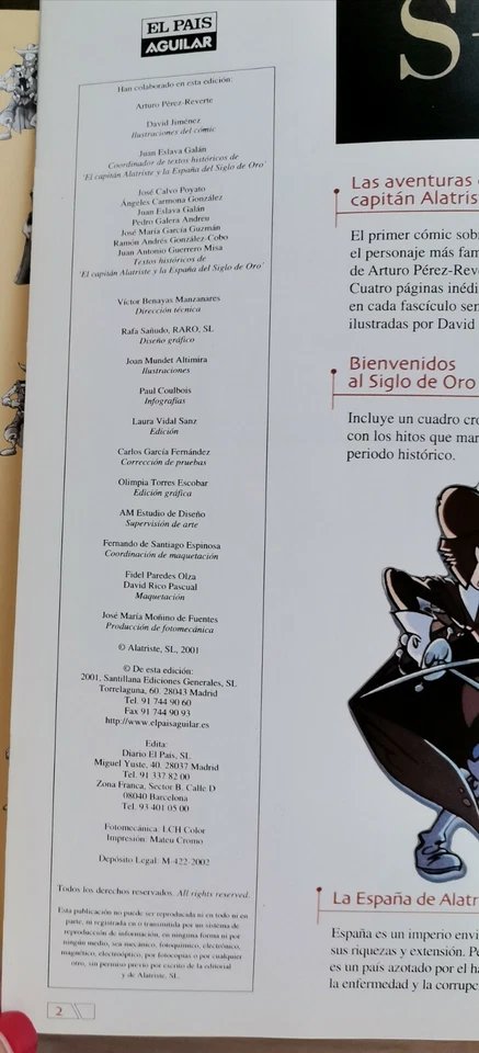 El Capitán Alatriste y la España del Siglo de Oro. Arturo Pérez Reverte . Cómic - Imagen 3 de 4