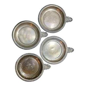 Vintage Antique Sterling Silver Finger Bowl/Nut Dish/Ashtray - Set of 4