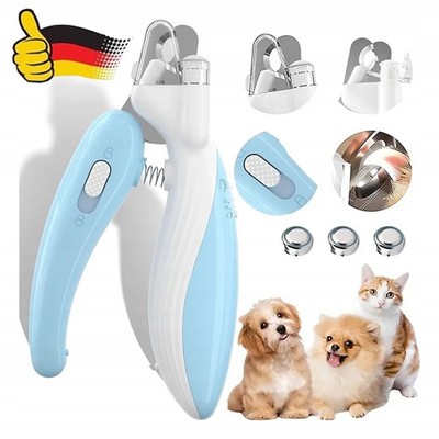 Hund Katze Haustier Nagelknipser mit LED Licht Schneider Krallenschleifer Schere