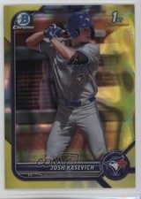 2022 Bowman Draft Chrome Yellow Lava Refractor /75 Josh Kasevich #BDC-45 6a7
