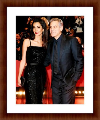 George & Amal Clooney 8.5 x 11 Candid Color Unframed Collectable Photograph