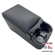 Universal Truck Bench Seat Console with Cup Holders, Grey