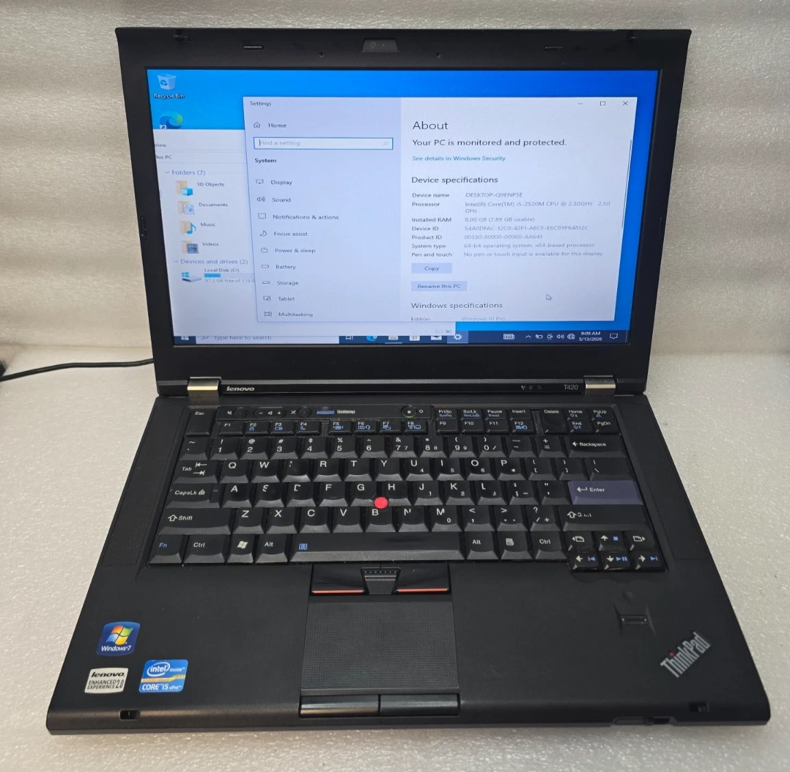 Lenovo ThinkPad T420 8 GB RAM PC Laptops & Netbooks for Sale
