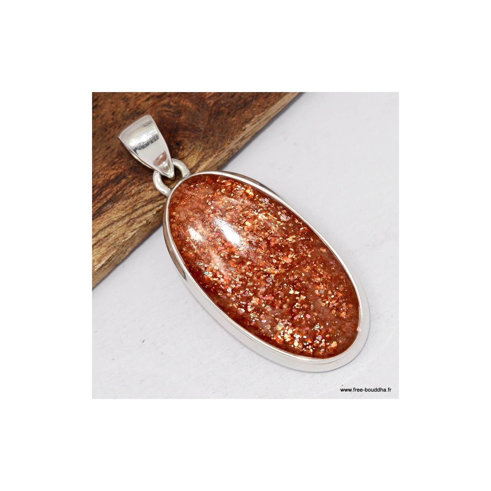 Pierre du soleil pendentif de forme ovale TW20 cadeau d'exception
