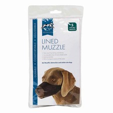 Pet Edge TP Lined Nylon Dog Muzzle - 8.25 Inch Snout, Size 5