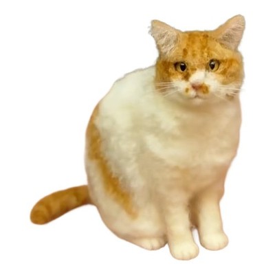 3D detaillierte gefilzte Katze Statue für Wohnkultur mit für Minimalist Appeal