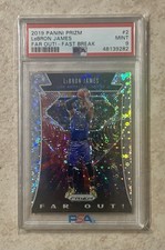 2019 Panini Prizm LeBron James Far Out - Fast Break #2 PSA 9 Mint Lakers