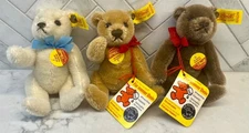 THREE Vintage Steiff Bears New with Tags