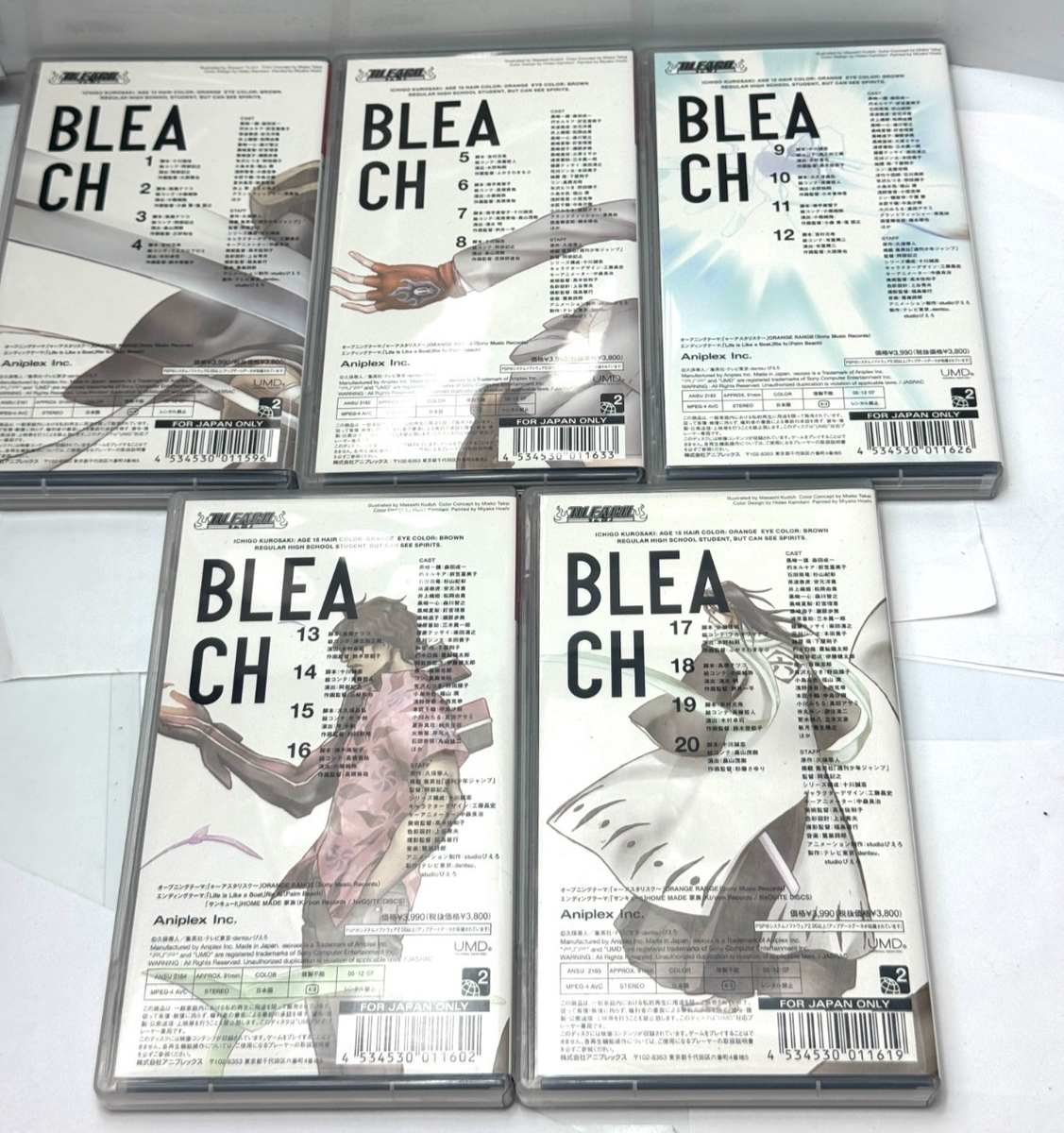 Bleach UMD Video Vol.1-5 Set for Sony PSP Anime Japan Version | eBay