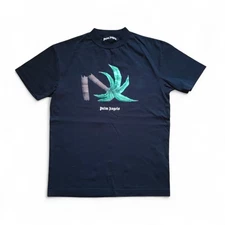 Palm Angels Mens T Shirt Small Broken Palm Tree Crew Neck Size Small Regular Fit