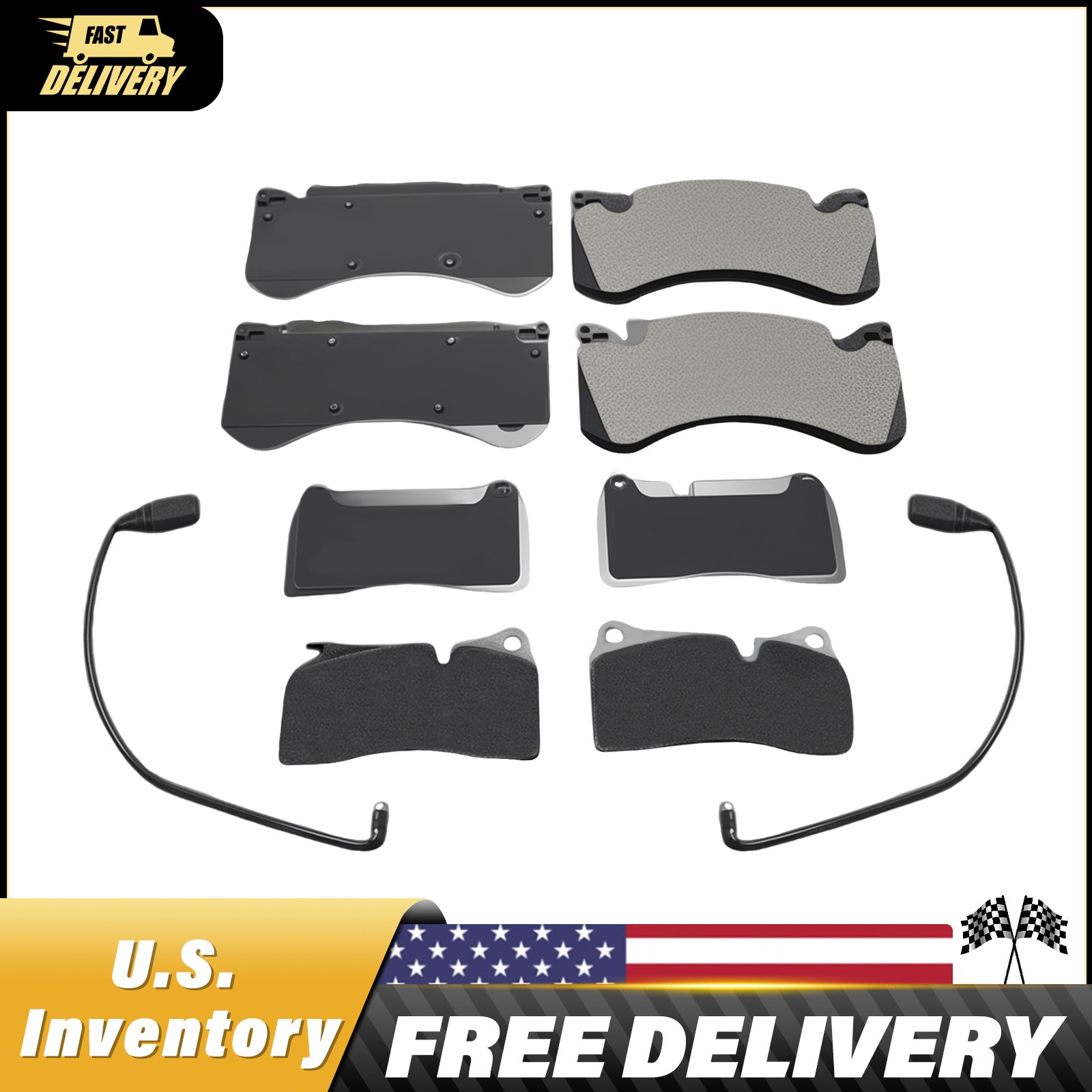 470698151 470698451 For Lamborghini Aventador Front & Rear Brake Pads W/Sensor