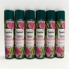 6 Pack: Suave Dry Shampoo Bamboo  Hibiscus Volumizing Hairspray 4.3 oz