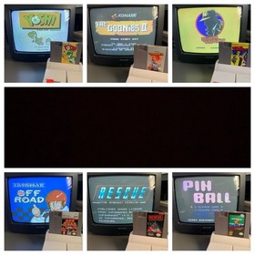 Lote Videojuegos Nintendo NES Yoshi Dick Tracy Goonies 2 Rescate Pinball Off Road