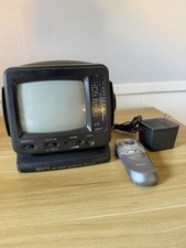 GPX Gran Prix 5&rdquo; Portable Personal B/W Television With Radio TESTED & WORKS 1994