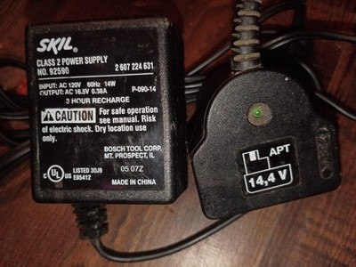 Skil 14.4V Battery Charger 92590 Class 2 Power Supply P-090-14 2607224631