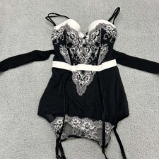 Victoria Secret Camisole Teddy Womens Tank Size 32C Lingerie Garters