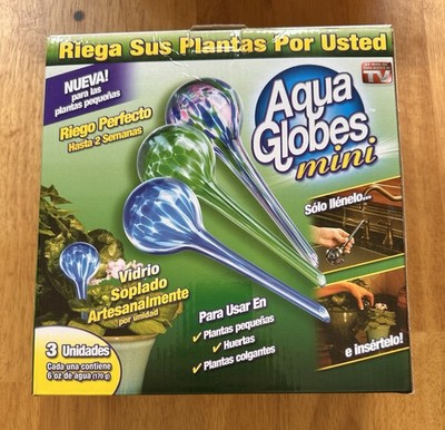Aqua Globes Mini 3 Pack Brand New Hand Blown Glass As Seen On TV NEW