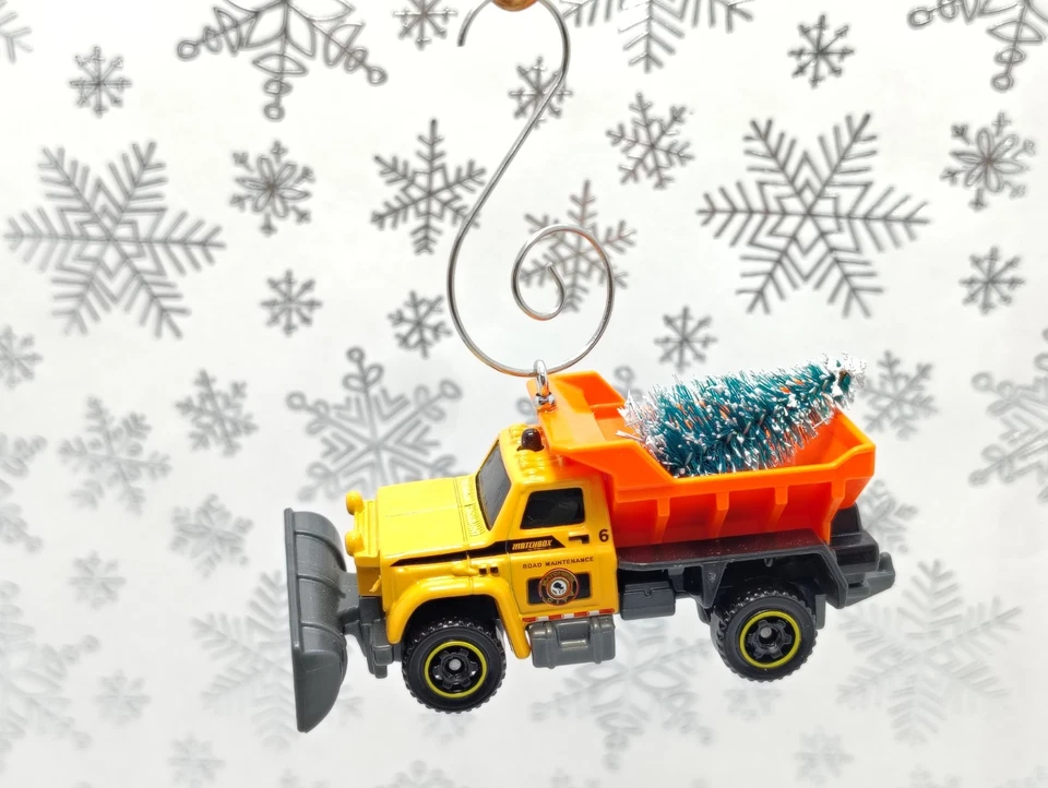 Snow Plow Truck Custom Christmas Ornament 1:64 Diecast Car Gift Driver Road Work - Image 3 of 4